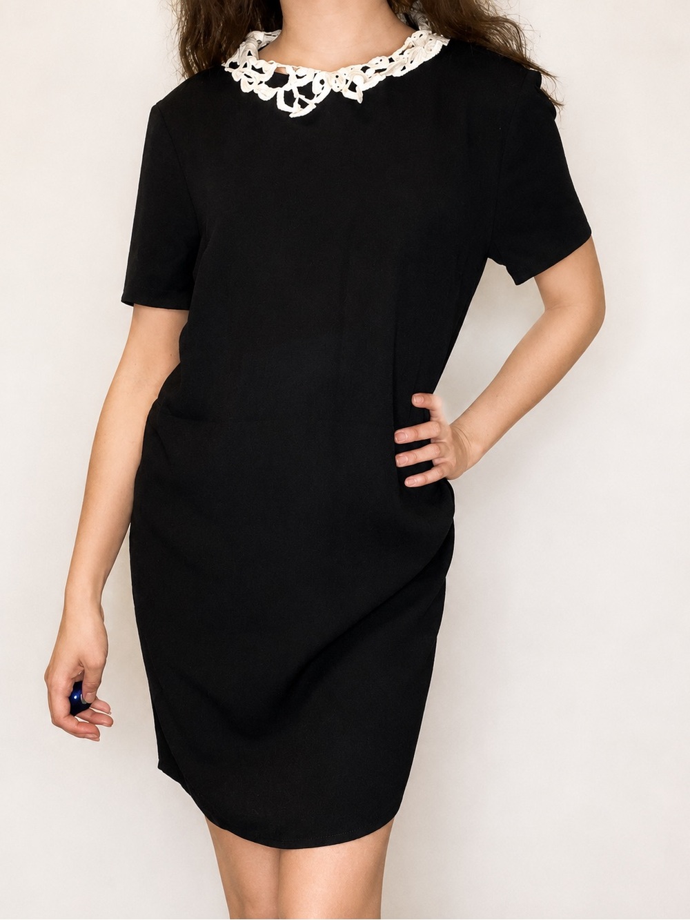Back Peasant Collar Dress